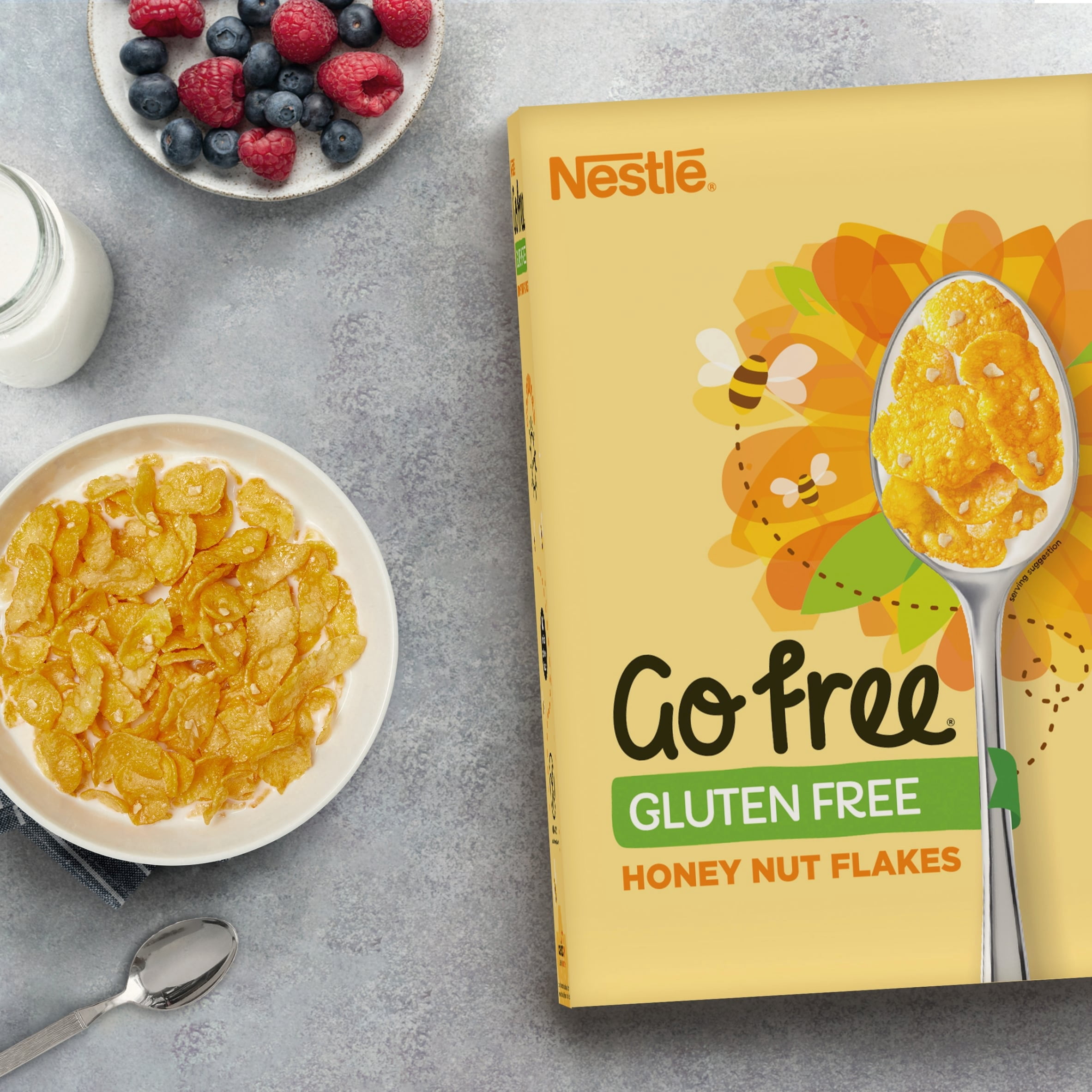 NestlÃ© GoFree Honeynut Flakes Cereal 350g, Imported from Britain