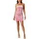 thumbnail image 2 of INSPIRE CHIC Vestido corto de tirantes de terciopelo para fiesta de mujeres XS Rosa, 2 of 6
