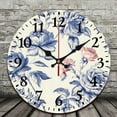 thumbnail image 2 of PRATYUS Vintage Flowers Round Wooden Wall Clock 10 Inches Home Decor 10x10in, 2 of 8
