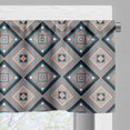 thumbnail image 3 of Ambesonne Abstract Valance Pack of 2, Nested Geometric Shapes, 54"X12", Indigo Salmon, 3 of 5