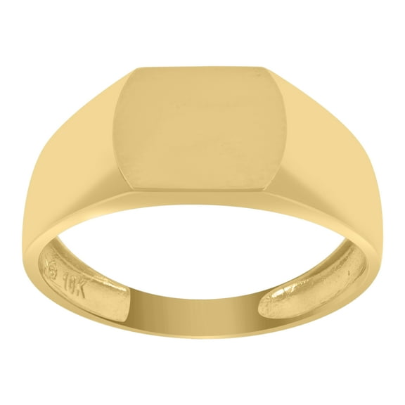 10kt Real Yellow Gold Mens Signet Fashion Ring