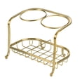 thumbnail image 5 of mDesign Steel Bathroom Countertop Hair Tool Organizer Holder Tray, Soft Brass, 5 of 5