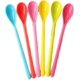 thumbnail image 1 of piezas de cucharas largas coloridas, cuchara de plástico reutilizable para café y postre, 1 of 5