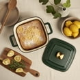 thumbnail image 2 of Smith & Clark Ironworks 4 Quart Enameled Cast Iron Square Dutch Oven Pot with Lid, Matte Evergreen, 2 of 14