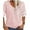 Pink, variant on Dellytop Women V-Neck Half Sleeves Solid T Shirt