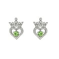 thumbnail image 4 of Disney Women's CZ Sterling Silver Birthstone Tiara Stud Earrings, 4 of 4