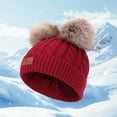 thumbnail image 2 of GXWEA Toddler Hat Toddler Girl Hats Kids Winter Beanie Hat Warm Ski Caps Fleece Lined Children'S Knit Hat For Boys Girls, 2 of 9