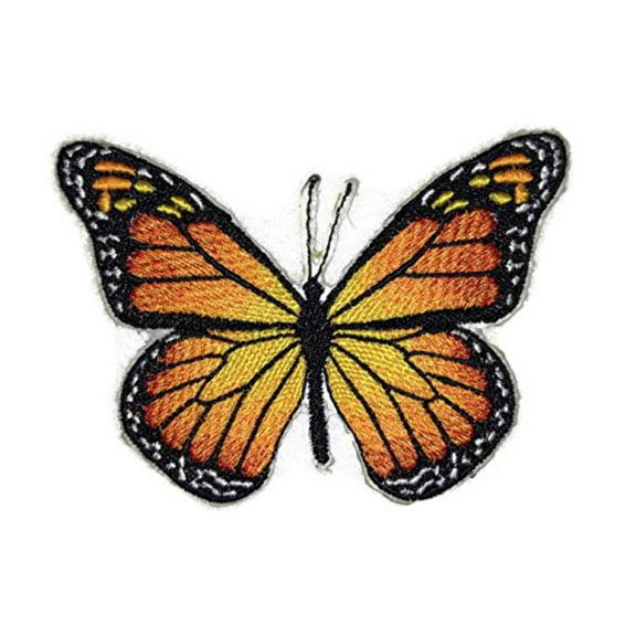 BeyondVision Custom and Unique Colorful Butterflies[ Monarch ] Embroidered Iron On/Sew Patch [3.9" x2.72"]