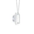 thumbnail image 2 of ANGARA Natural Diamond Floating Halo Pendant in 14K White Gold for Women (Size-4.5mm| Color-H| Clarity-SI2) | April Birthstone, Anniversary, Jewelry Gift for Women | Natural Diamond Necklace, 2 of 7