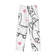 thumbnail image 6 of Uemuo Alpacas and Hearts Pattern Men's Wide Leg Palazzo Lounge Pants with Pockets Light Weight Loose Comfy Casual Pajama Pants-Large, 6 of 9