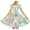 Multicolor-2, variant on Riecok 6 - 15 Years Old Girls' Summer Short - Sleeved Round - Neck Easter - Printed Waist - Gathering Pocket Tiered Dress Multicolor 7-8 Years