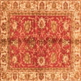 thumbnail image 1 of Ahgly Company Indoor Square Abstract Orange Modern Area Rugs, 5' Square, 1 of 4