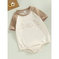 thumbnail image 3 of Bagilaanoe Newborn Baby Boy Rompers Dinosaur Print Short Sleeve Bodysuits 6M 12M 18M 24M Infant Casual One Piece Short Jumpsuit, 3 of 8