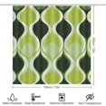 CLXMCS Lime Moroccan Wave 2206 Bathroom Shower Curtain Set, 4PS