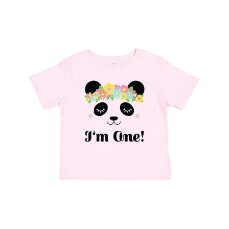 

Inktastic First Birthday Panda 1 Year Old Girl Gift Baby Girl T-Shirt