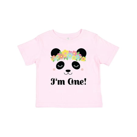 

Inktastic First Birthday Panda 1 Year Old Girl Gift Baby Girl T-Shirt