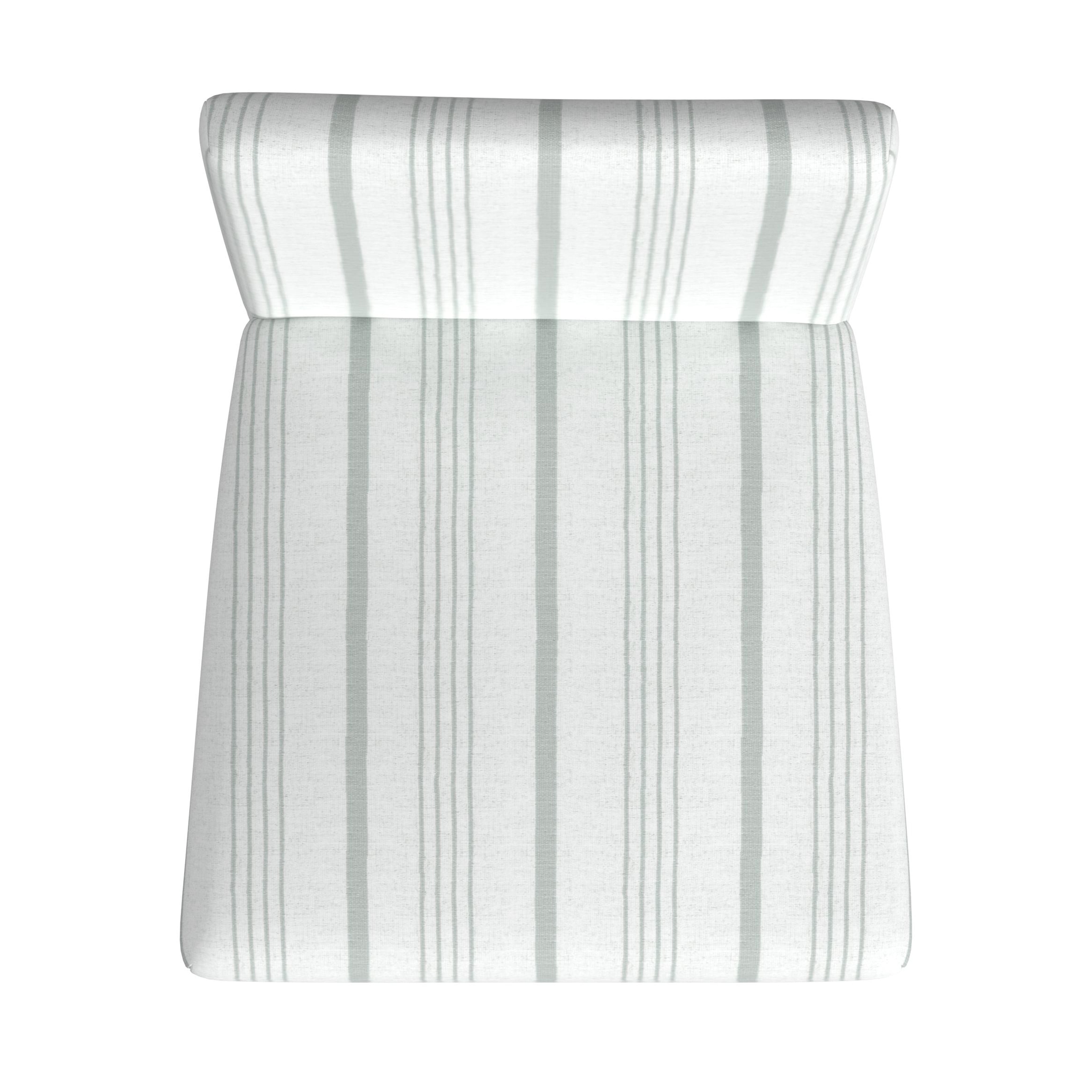 HomePop 24" Indoor Curved Back Upholstered Counter Stool, Dove Gray Stripe