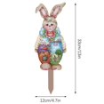 thumbnail image 3 of Giyblacko Easter Festival Insert Decorative Metal Rabbit Spring Bunny Easter Decoration Garden Easter Ornaments Stakes Sign Outdoor Decor Yard Stake Card Slot, 3 of 9