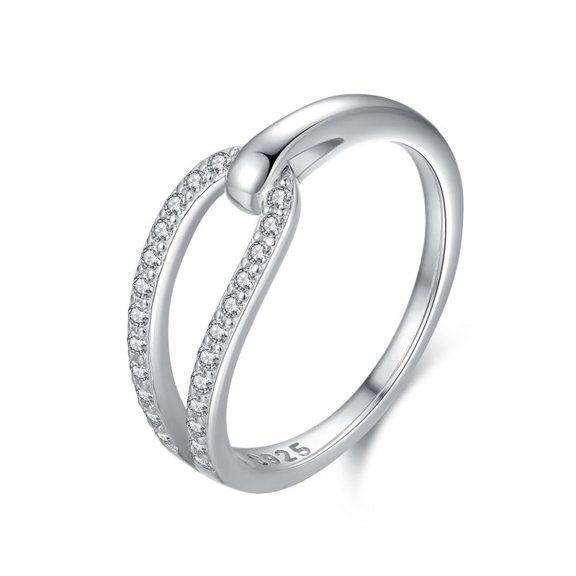 Sterling Silver S925 Ring Women Geometric Korean Style Gift
