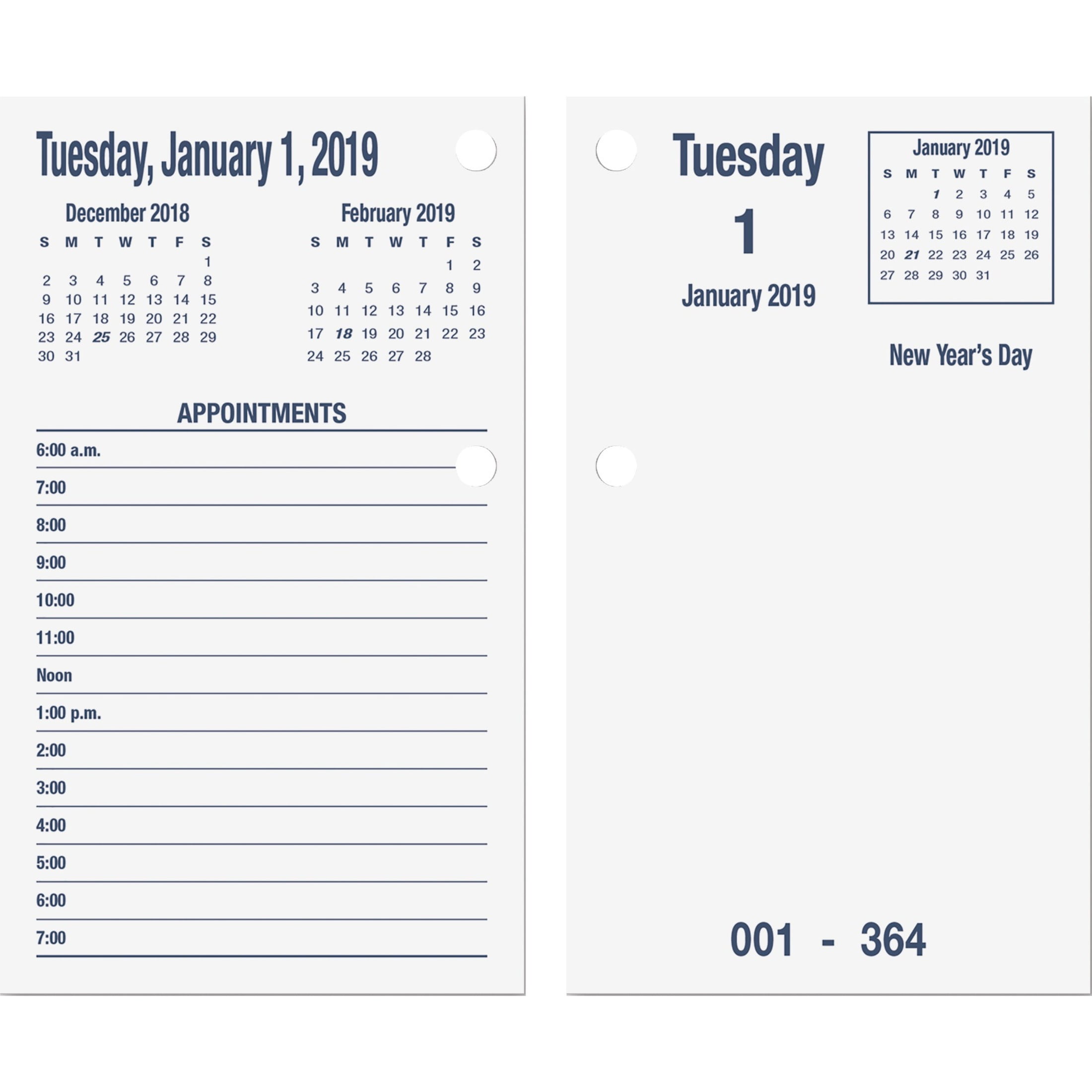 AbilityOne DayMax System Refill Calendar Pages