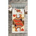 thumbnail image 3 of Ambesonne Queen Quilted Bedspread Set 2 Pcs, Playing Poker Card Deck, Twin Size, Vermilion Yellow White, 3 of 3