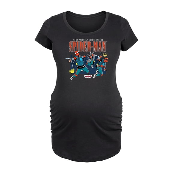 Marvel Your Friendly Neighborhood Spider-Man - Homemade Uniform - Maternity Scoop Neck Graphic T-Shirt
