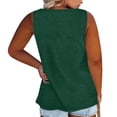 thumbnail image 4 of QWERTYU Athletic Tanks for Women Casual Tops Women Summer with Button Sleeveless Tops for Women Dressy Women's Tunic Tops for Leggings Clearance Plus Size Green XL, 4 of 6