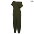 thumbnail image 1 of tredstone Combinaison à Poches Manches Courtes une Épaule Décontractée pour Femmes, Vert Armée, TTTG, 1 of 6