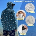 thumbnail image 5 of Bulopur Men’s Quick Dry Fishing Sun Hoodie with Mask, Long Sleeve UV Protection Shirt with Navy Camo Star Print for Hiking, Camping and Summer Activities, 5 of 8