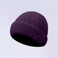 thumbnail image 4 of Knit Winter Beanies, CQXIDFH Women Velvet Thickened Knitted Hat, Baggy Crochet Beret, Soft Warm Winter Casual Ski Fashion Headwear, Sun Visor Hats (Purple, One Size), 4 of 5