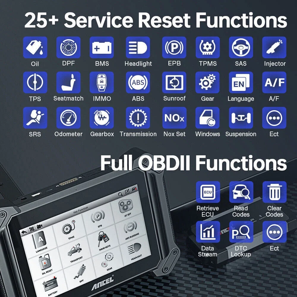 [Second Hand] ANCEL V6 PRO Bidirectional OBD2 Scan Tool with Gift: BM410,
