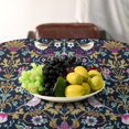 thumbnail image 3 of Retro Bird Floral Tablecloth, Bohemia William Morris Original Design Print Table Cover for Home Picnic Party Dining Room Kitchen Decor, (Pink Strawberry Thief) 55x55inch, 3 of 6