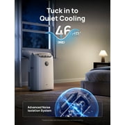 DREO 12,000 BTU ASHRAE (8,000 BTU DOE) Portable Air Conditioners, Covers up to 350 sq. ft., Drainage-free Cooling, 46dB Quiet, APP/Voice/Remote, 24h Timer with Fan & Dehumidifier, Smart AC for Room