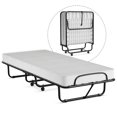 thumbnail image 1 of Pemberly Row Rollaway Folding Metal Bed Guest Bed Made in Italy White, 1 of 8