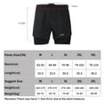 thumbnail image 6 of Lixada Men's 2-in-1 Running Shorts Quick Drying Breathable Active Training Exercise Jogging Cycling Shorts with Longer Liner, 6 of 7
