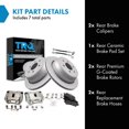 thumbnail image 2 of Kit de pastillas y discos de freno TRQ cerámicos con recubrimiento G para eje trasero, 2 of 9