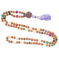 Mogul Chakra Mala Beads Heal and Balance Meditation Yoga Wrap Bracelet Or Necklace