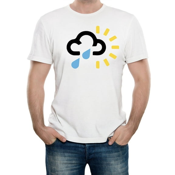 UK Weather Forecast Symbol Men's Graphic T-Shirt | British Weather Humor Tee