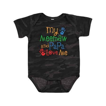 

Inktastic Meemaw and Papa Love Me Gift Baby Boy or Baby Girl Bodysuit