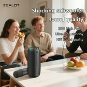 ZEALOT MP2M Portable Bluetooth Speaker, Portable Karaoke Machine with Two Wireless Mics: IPX6 Waterproof, 24W Loud Sound, Deep Bass, Bluetooth 5.3, LED Lights, Wireless Stereo Pairing, 30H Playtime