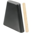 thumbnail image 3 of 6 Inch Metal Cowbell With Wooden Stick Percussion Cow Bells Noise Maker, 3 of 4