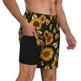 thumbnail image 3 of Daiia Sunflowers And Bww Mens Swim Trunks Swim Shorts Quick Dry Swim Shorts with Mesh Lining Pockets-Medium, 3 of 9