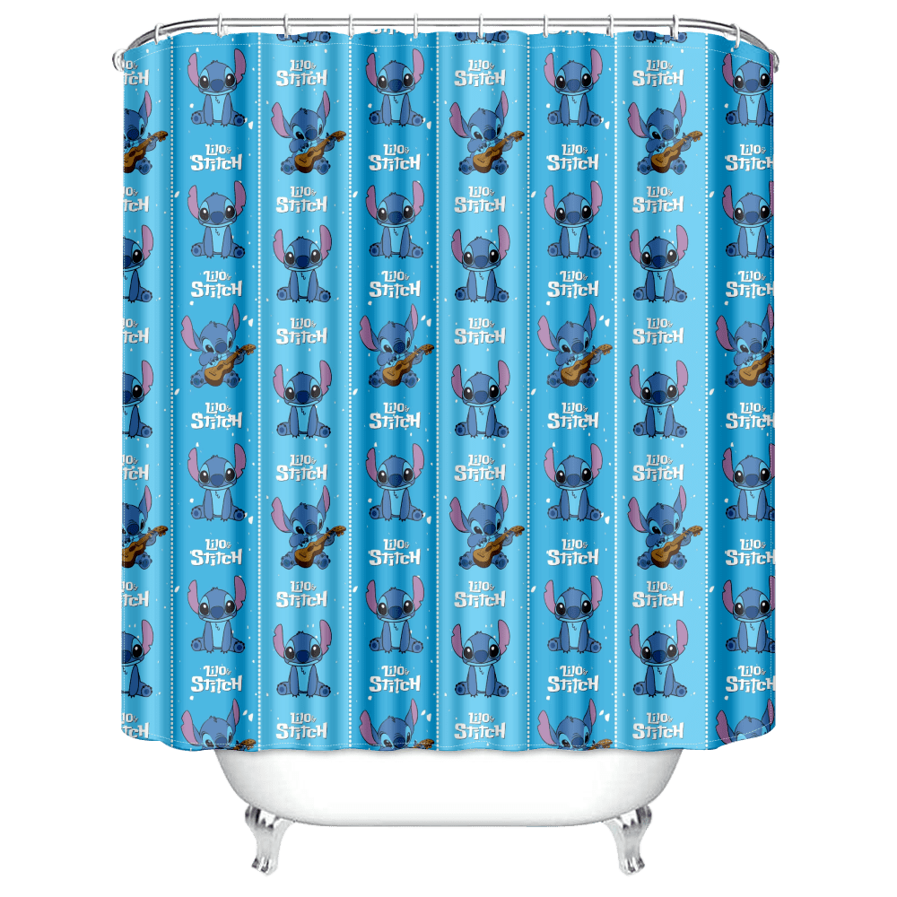 Lilo & Stitch Bathroom Curtain,Beautiful Waterproof Fabric Shower ...