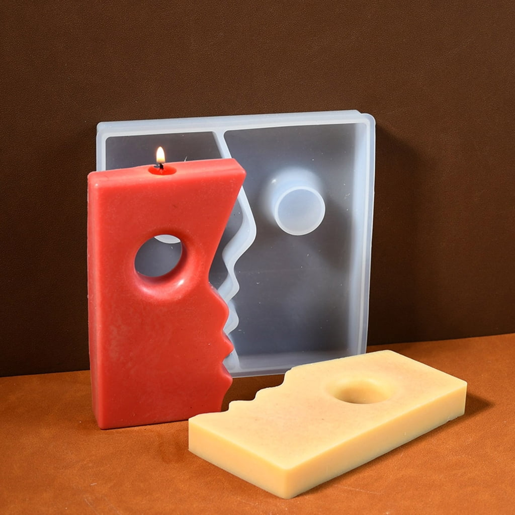 ZPAQI Gift Making Silicone Mold Plaster Mould for Abstract Kiss Face Scented Candle