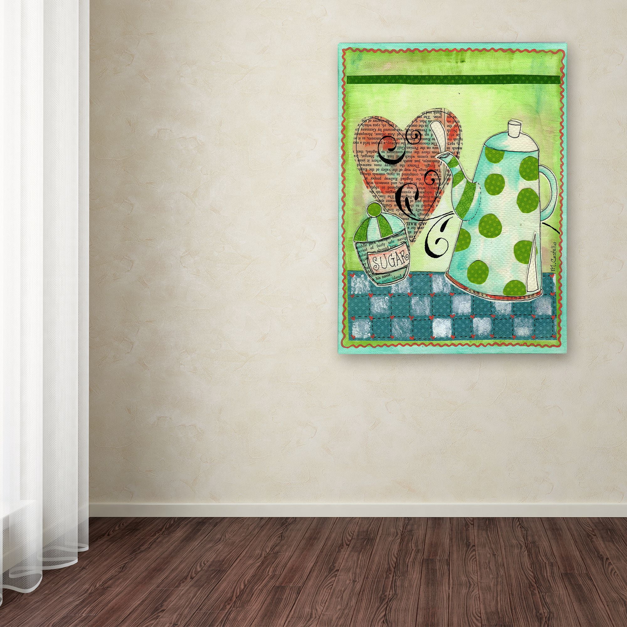 Trademark Fine Art 'Coffee Time Too' Canvas Art by Maureen Lisa Costello
