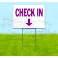 thumbnail image 1 of Check In Down (18" x 24") Yard Sign, Includes Metal Step Stake, 1 of 6