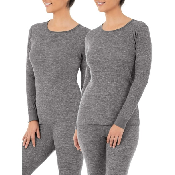 Fruit of the Loom Women's and Women's Plus Long Underwear Waffle Crew