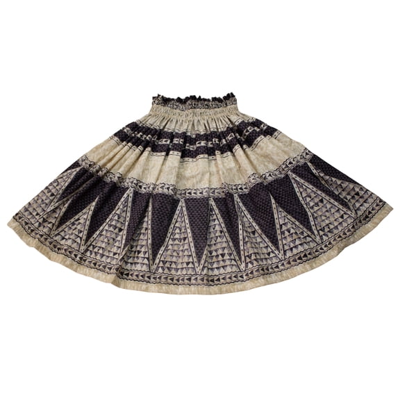 Hawaiian Pa'u Hula Skirt, Hawaii Dance Skirts For Women, Navy Blue and Green Tapa