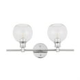 thumbnail image 3 of Collier 2 light Chrome and Clear glass Wall sconce, 3 of 3