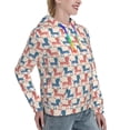 thumbnail image 6 of Wukai Cartoon Poodle Dog Print Womens Hoodies Fleece Sweatshirts Long Sleeve Sweaters Pullover Fall Outfits Winter Clothes-XX-Large, 6 of 7